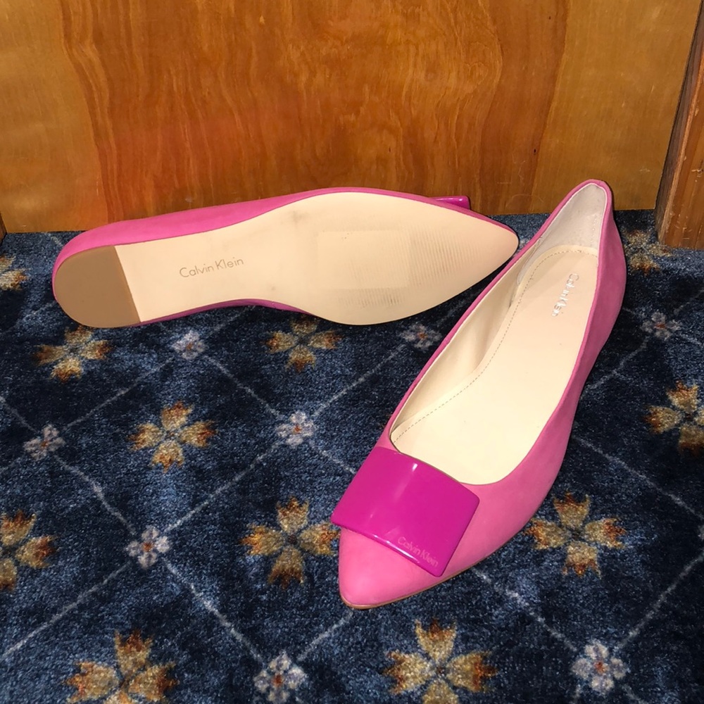 Pink flats